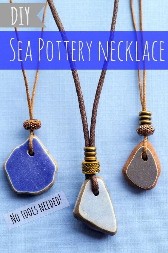 DIY Sea Pottery Necklace